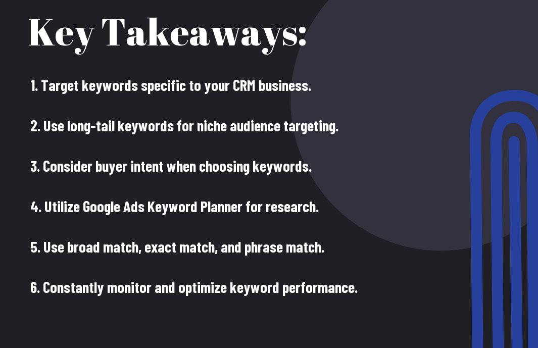 , Google Ads Mastery – Targeted Keywords For CRM Success